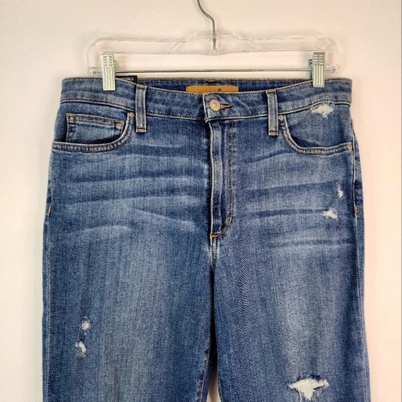 Joe's Women's Blue Jeans Dehlia High-Rise Straight Ankle Distressed Denim, sz 30 - Picture 8 of 11